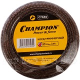 Корд триммерный Champion Magic 2.4мм, 87м (витой квадрат)+нож в Воронеже