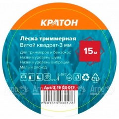 Леска триммерная Кратон Витой квадрат-3 мм в Воронеже