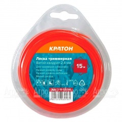 Леска триммерная Кратон Витой квадрат-2.4 мм в Воронеже