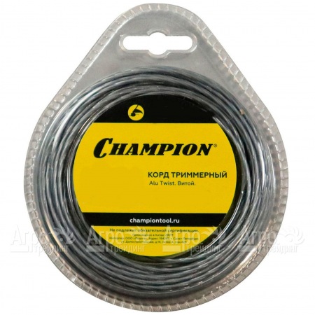 Корд триммерный Champion Alu Twist 3.0мм, 60м (витой)+нож  в Воронеже