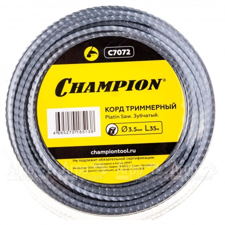 Корд триммерный Champion Platin Saw 3.5мм, 35м (зубчатый)+нож  в Воронеже