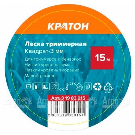 Леска триммерная Кратон Квадрат-3 мм  в Воронеже